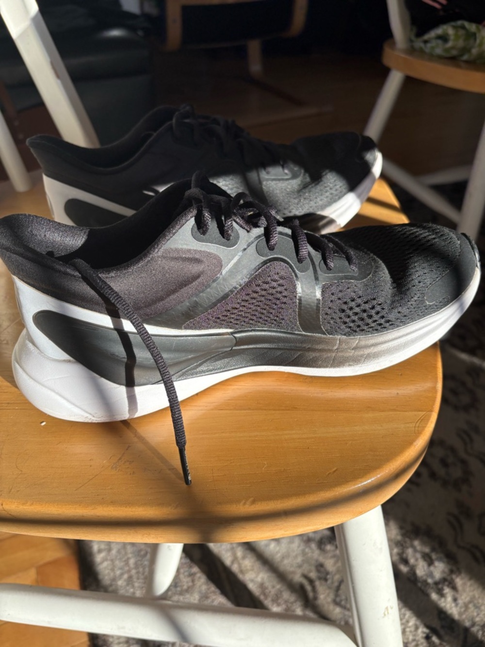 lululemon athletica Black Athletic Shoes with White Midsole